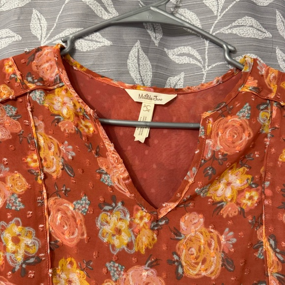 Matilda Jane Floral Rust Blouse - Picture 2 of 4
